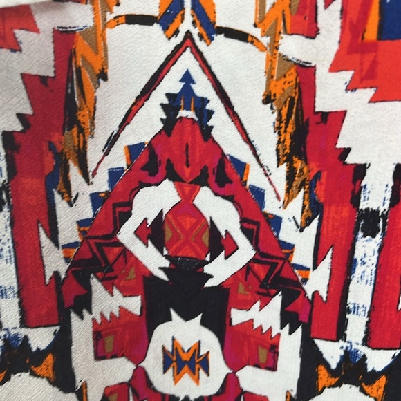 Zara Red and White Tribal Top | Size M - Picture 3 of 6